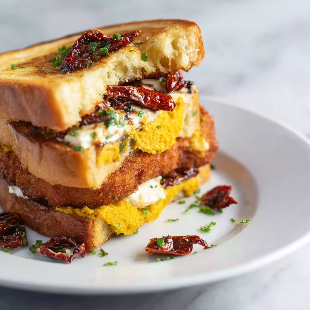 Sun-Dried Tomato and Feta Stuffed French Toast Recipe - Recipe Image