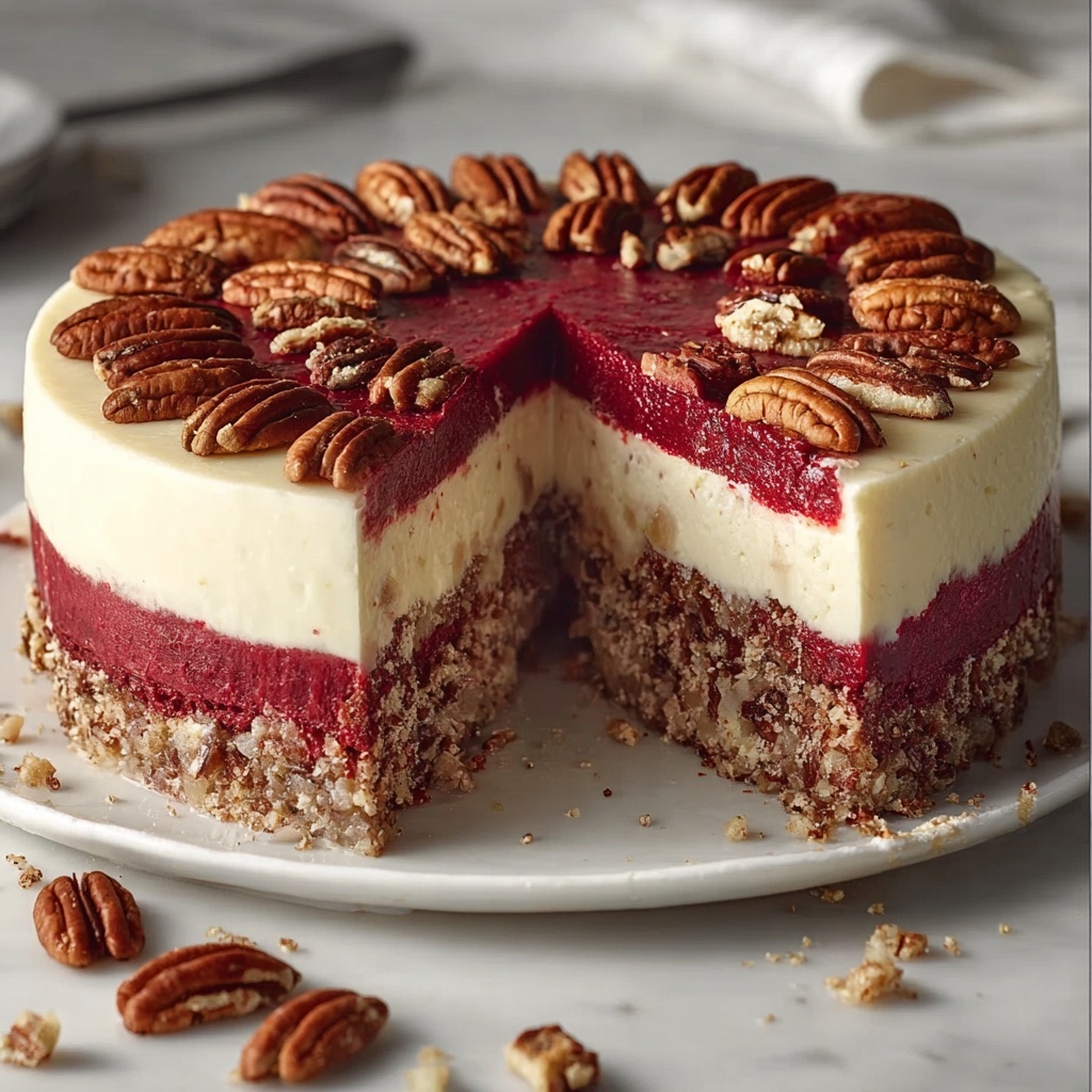 Butter Pecan Red Velvet Cheesecake Recipe - Recipe Image