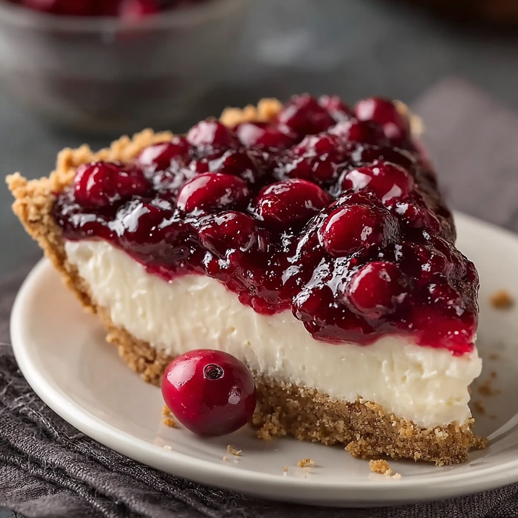 Cranberry Cheesecake Pie Recipe - Recipe Image