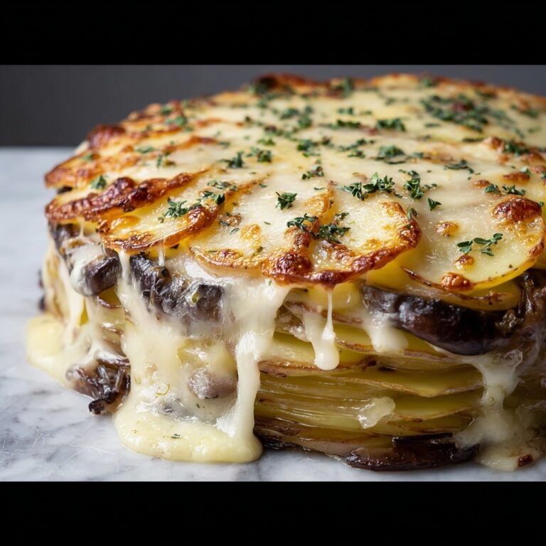 Potato and Mushroom Gratin with Gorgonzola Recipe