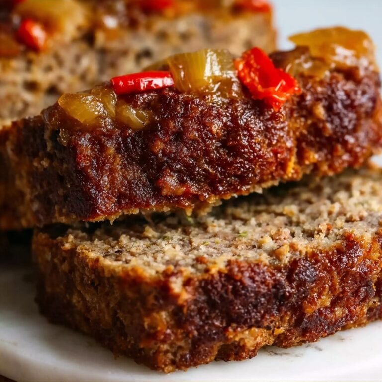 Stuffing Meatloaf with Tangy Ketchup-Brown Sugar Glaze Recipe