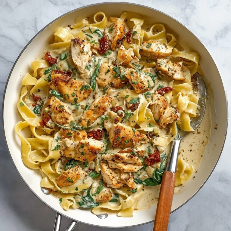 Creamy Chicken Pasta with Spinach and Sun-Dried Tomatoes Recipe