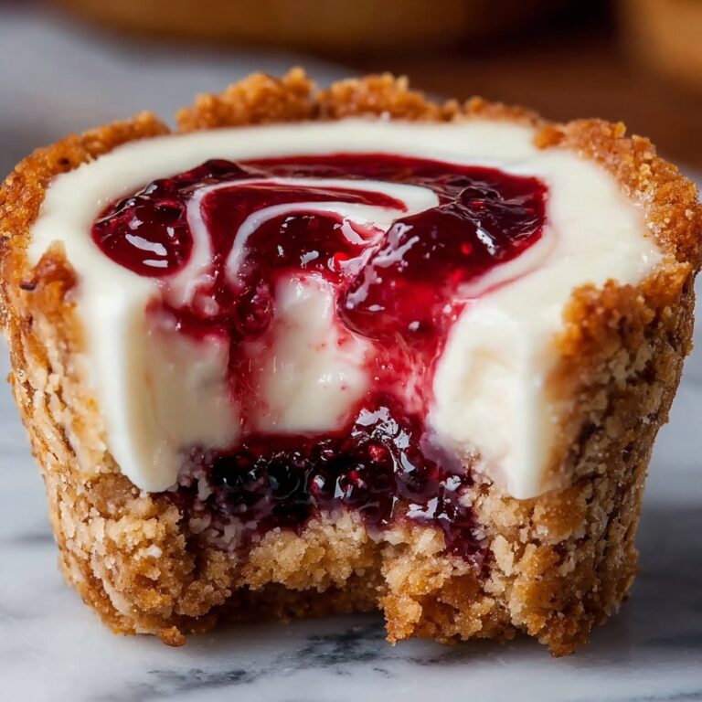 Cheesecake Cookie Cups with Fruity Swirls Recipe