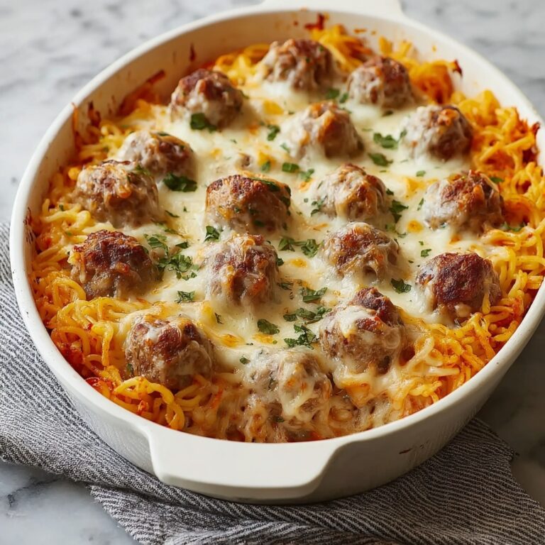 Cheesy Meatballs and Rice Casserole Recipe