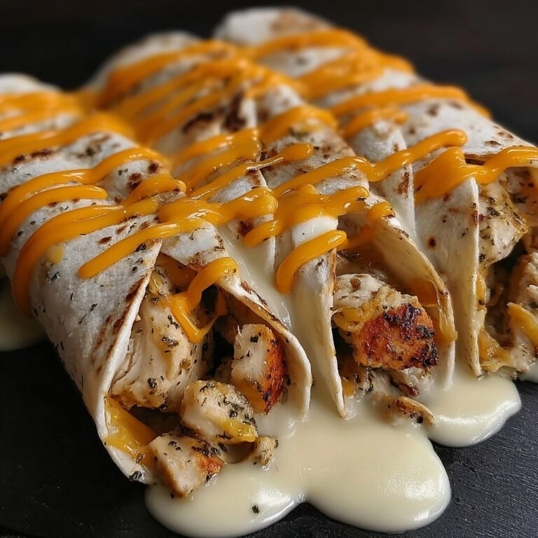 Cheesy Garlic Chicken Wraps Recipe