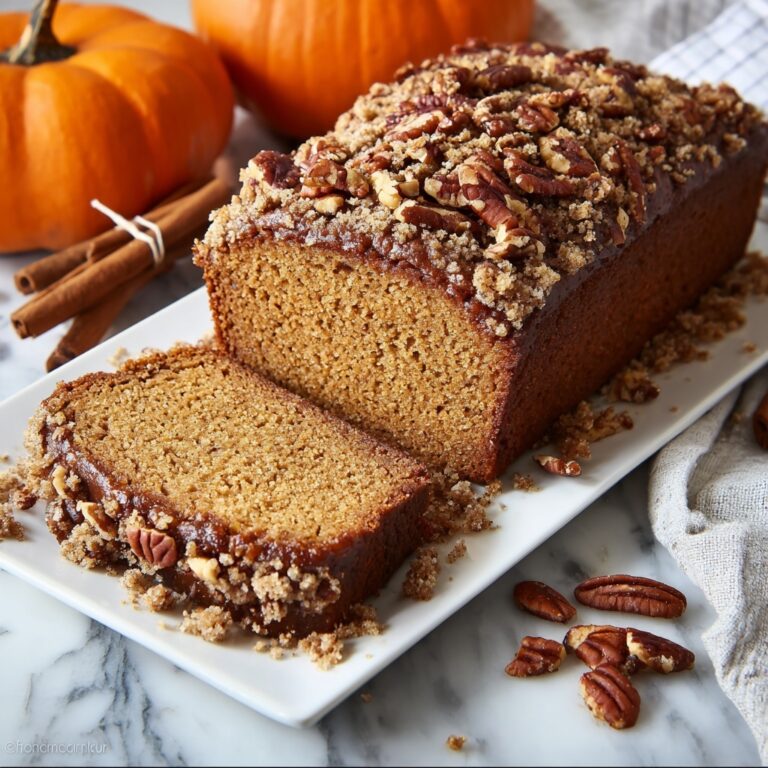 Pumpkin Bread with Brown Sugar Pecan Topping Recipe