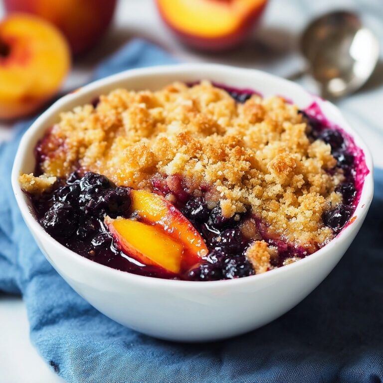 Crockpot Blueberry Peach Cobbler Recipe