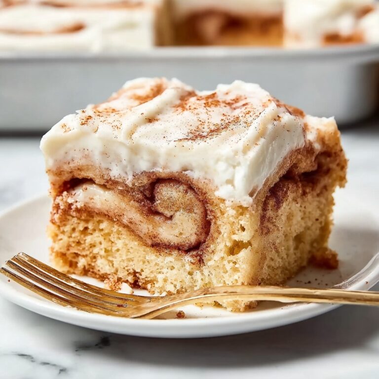 Cinnamon Roll Poke Cake Recipe