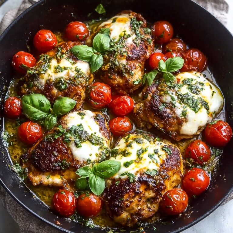 One Pan Balsamic Chicken with Tomato and Mozzarella Recipe