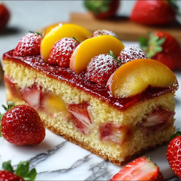 Refreshing Strawberry Peach Loaf Cake Recipe