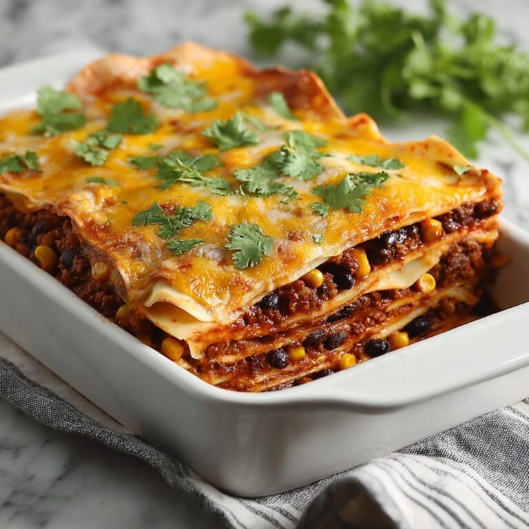 Beef Enchilada Casserole with Corn Tortillas Recipe
