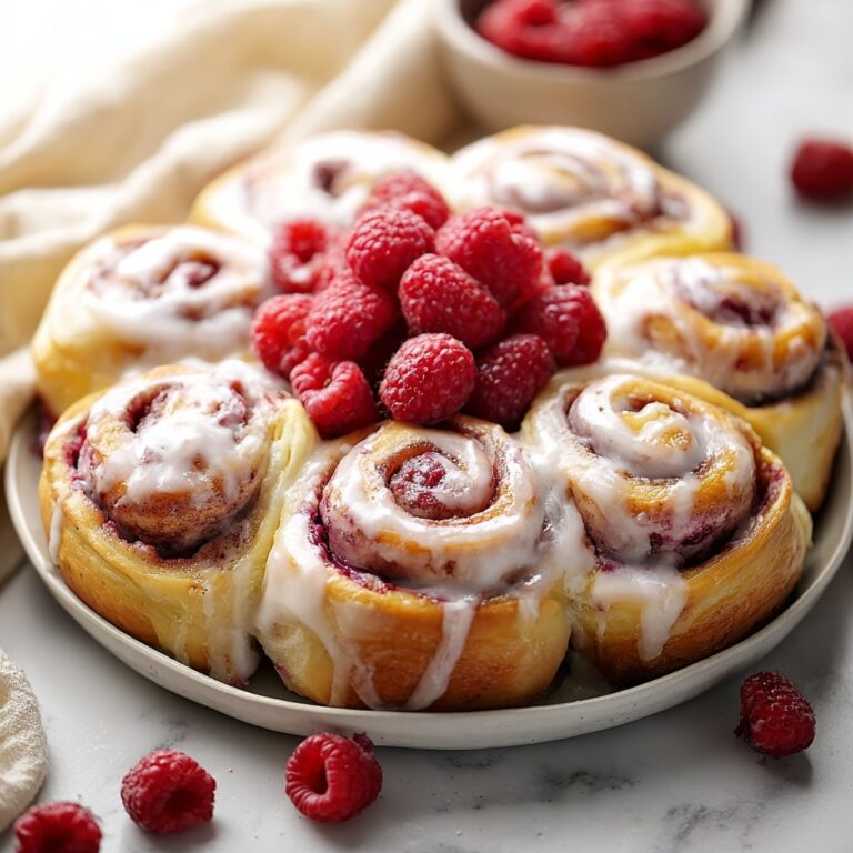 Raspberry Cinnamon Rolls with Lemon Glaze Recipe