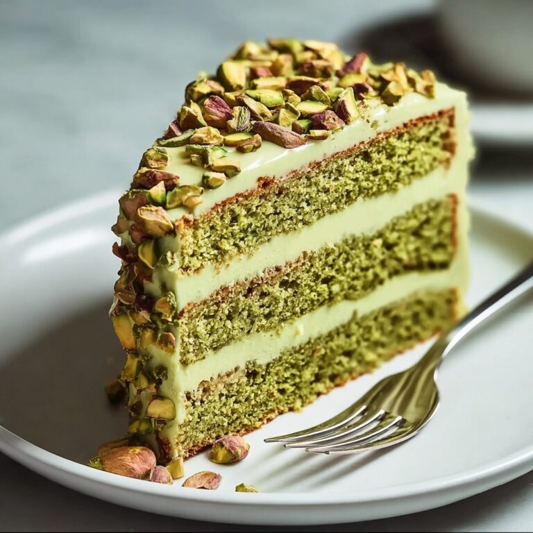Pistachio Cake with Creamy Pistachio Frosting Recipe