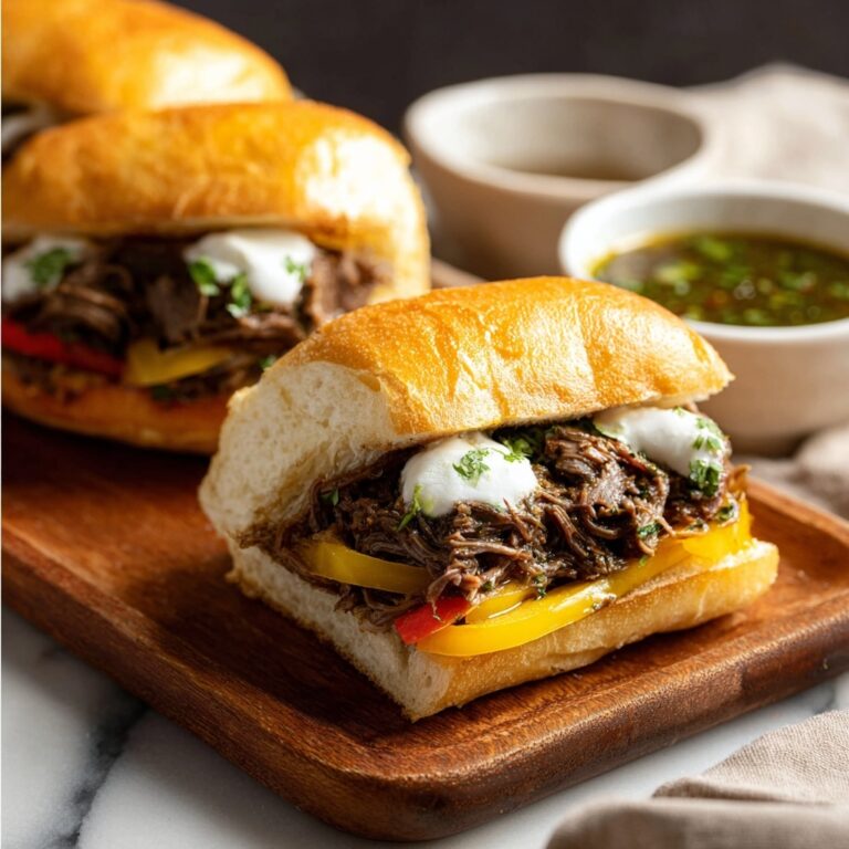Italian Beef Sandwich with Roasted Garlic Aioli Recipe