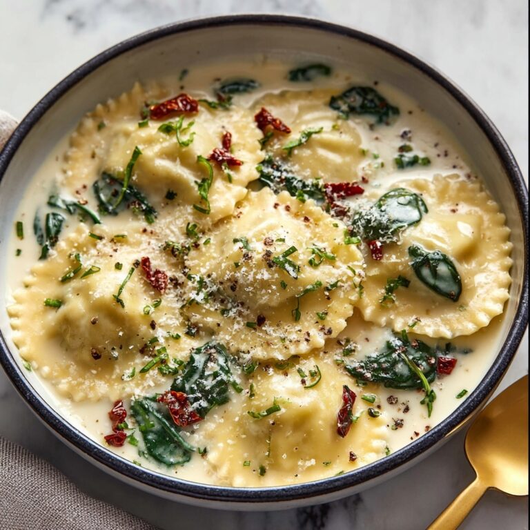 Creamy Tuscan Ravioli Recipe