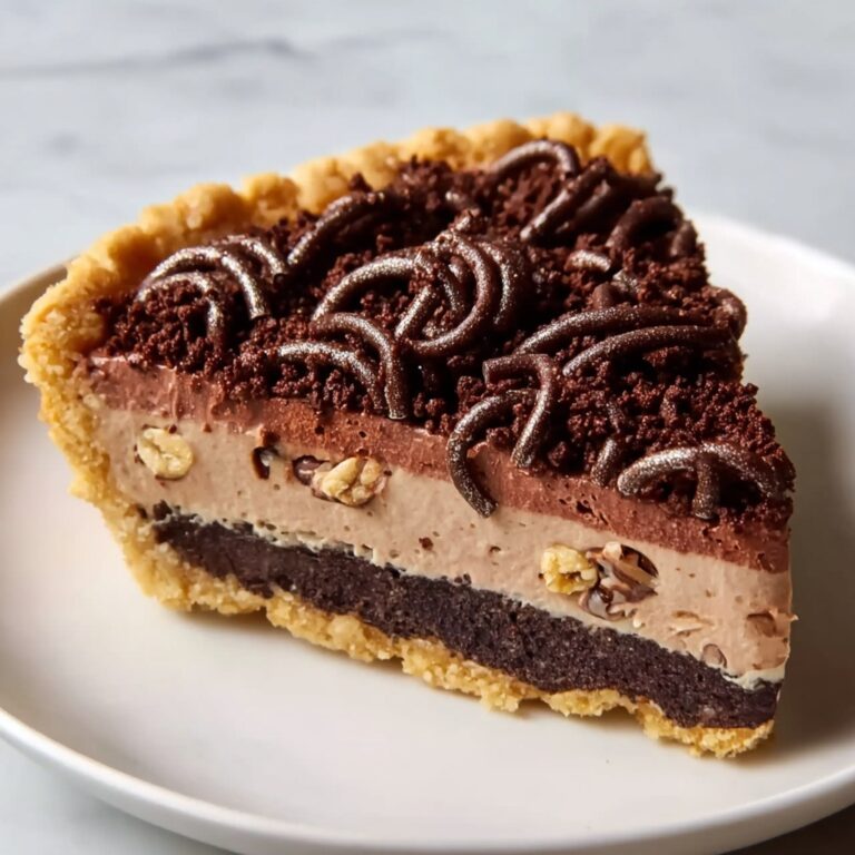 Dark Chocolate Pecan “Worms in Dirt” Mousse Tart Recipe