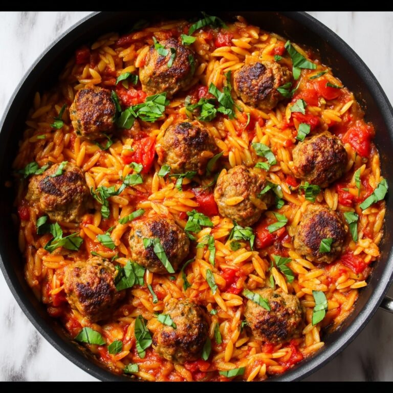 Meatball Orzo Skillet Recipe