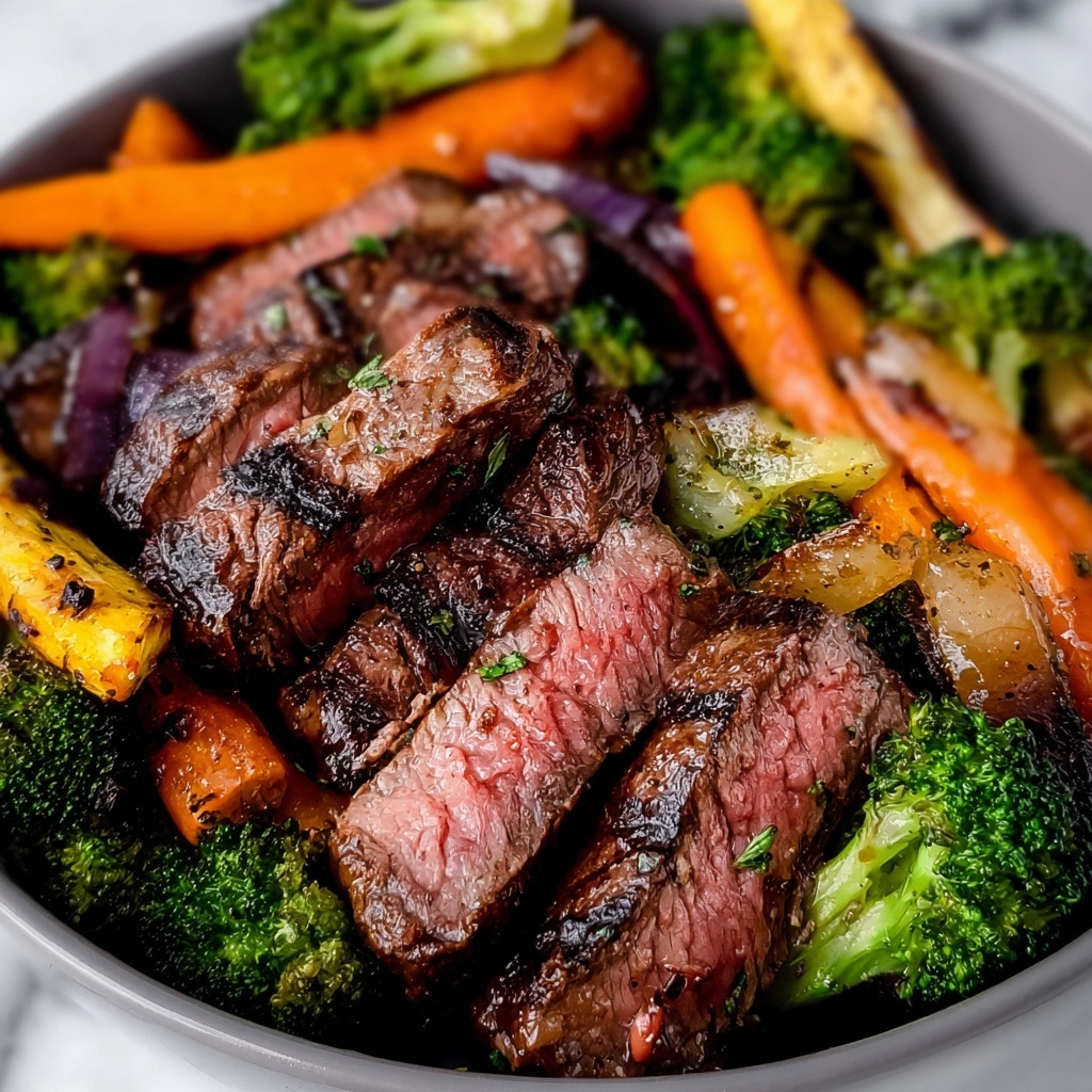 One Pan Balsamic Steak and Veggies Recipe - Recipe Image