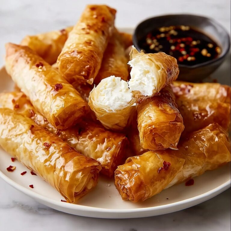 Oven Fried Feta Rolls with Chili Honey Recipe