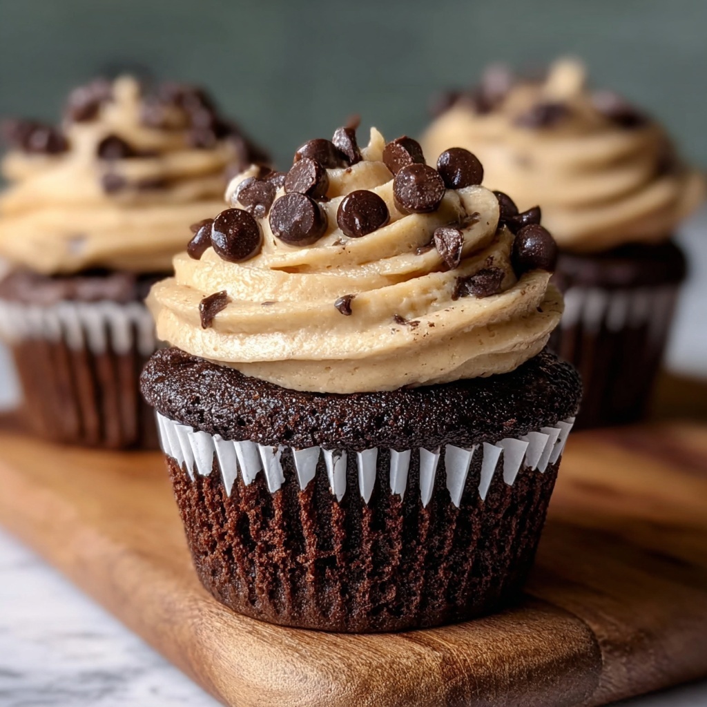 Brownie Stuffed Cookie Dough Cupcakes Recipe - Recipe Image