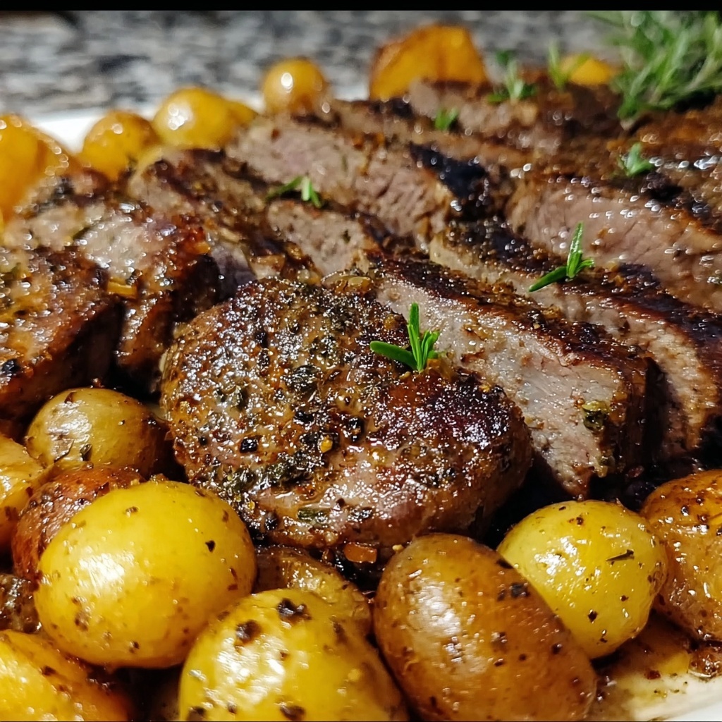 Garlic Butter Steak and Potatoes Skillet Recipe - Recipe Image