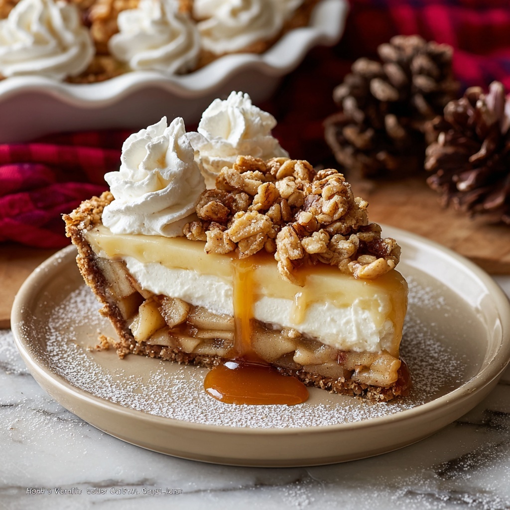 Apple Crisp Cheesecake Recipe - Recipe Image