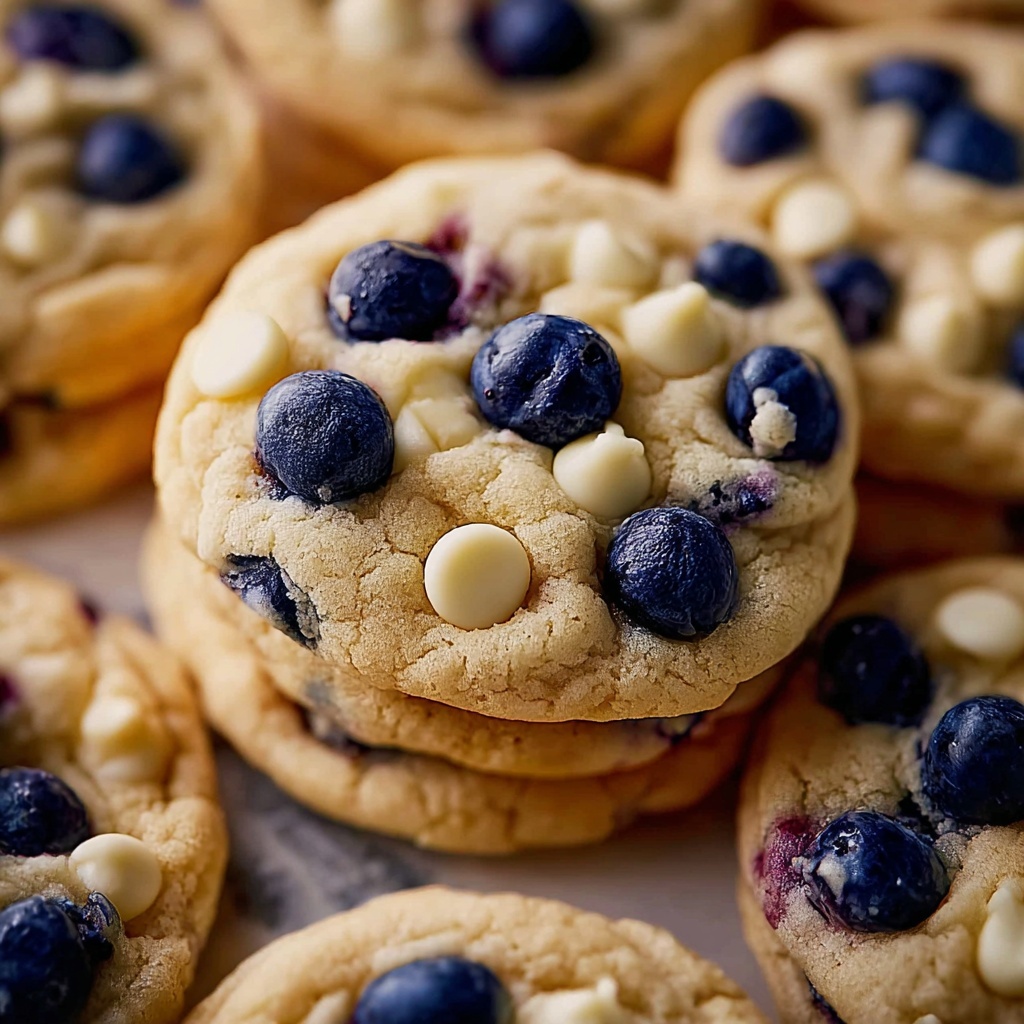 Lemon Blueberry White Chip Cookies Recipe - Recipe Image