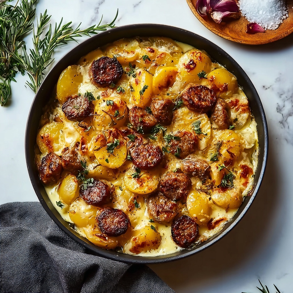 Cheesy Ranch Potatoes with Smoked Sausage Recipe - Recipe Image