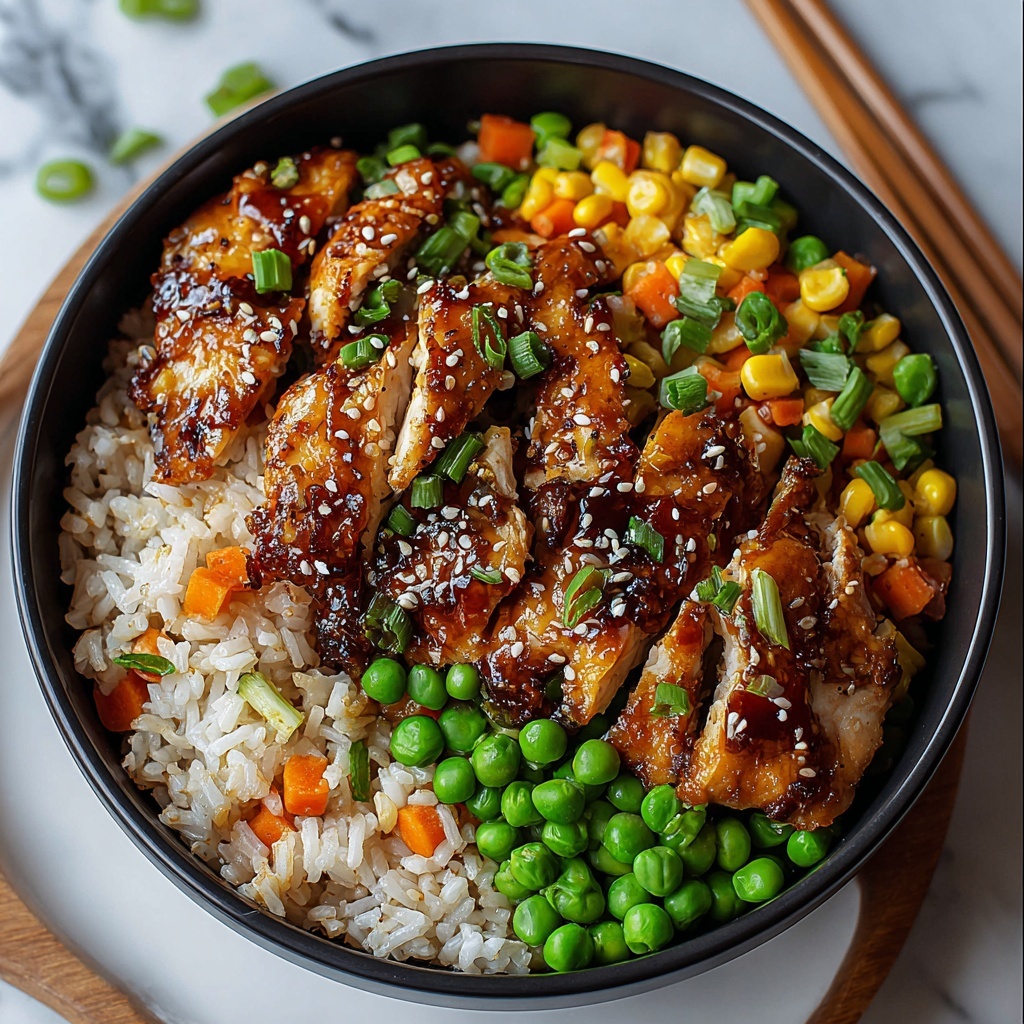 High Protein Crispy Garlic Chicken Fried Rice Recipe - Recipe Image