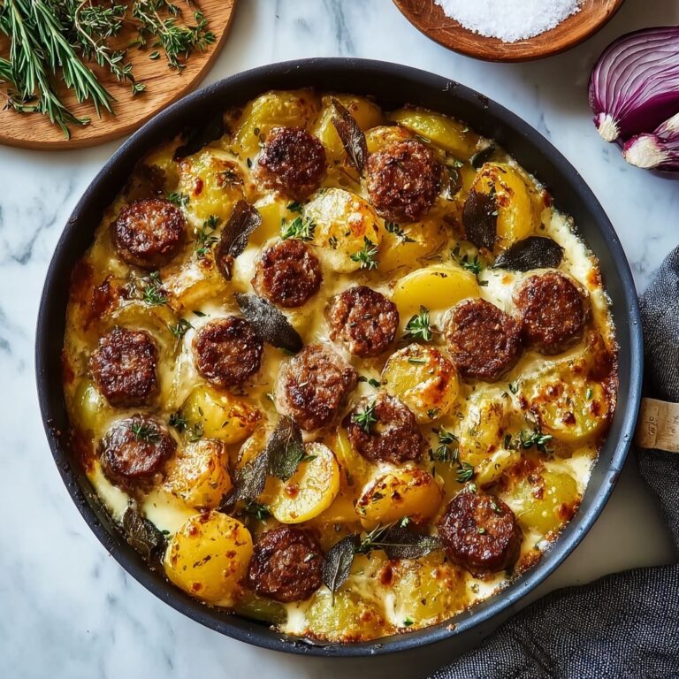 Cheesy Ranch Potatoes with Smoked Sausage Recipe
